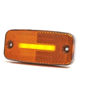 LED ADR mark.licht amber incl knipperlicht 12-24v 22cm kabel-MZK-7900A